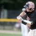 Milan High School senior Conner Berge eyes the ball as he bats during the seventh inning of the MHSAA baseball quarterfinals against Coldwater High School at Nichols Field at Bailey Park in Battle Creek on Tuesday, June 11, 2013. Melanie Maxwell | AnnArbor.com